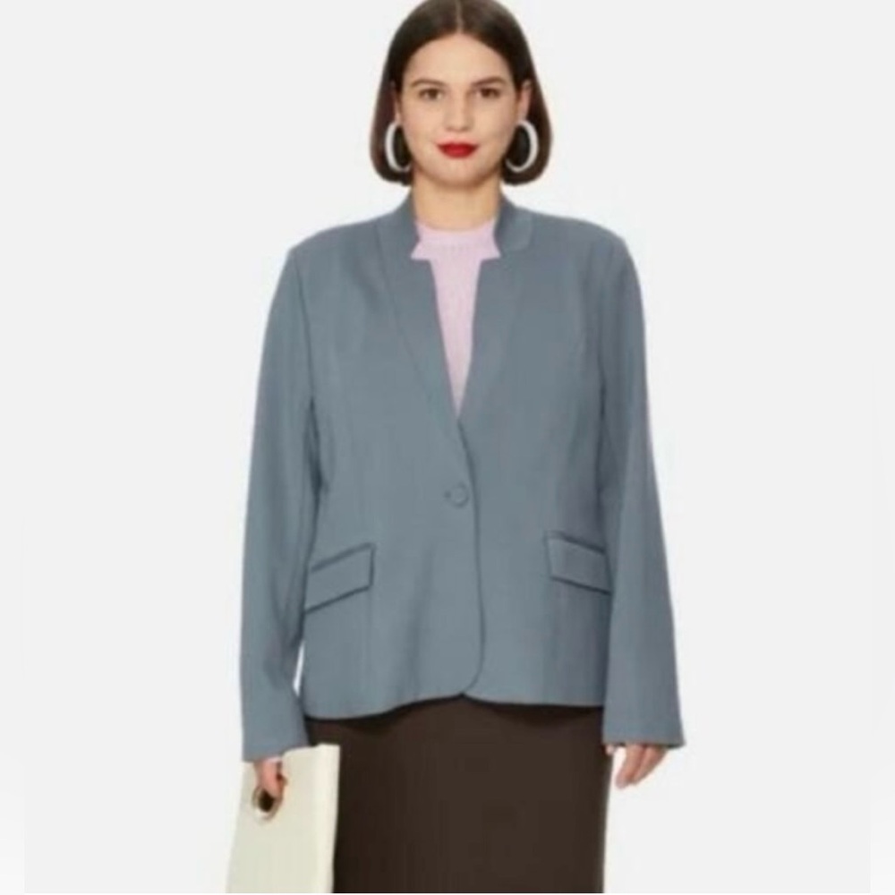 Universal Standard Blazer Womens Miranda Smoking Blue Gray Soft 22/ L